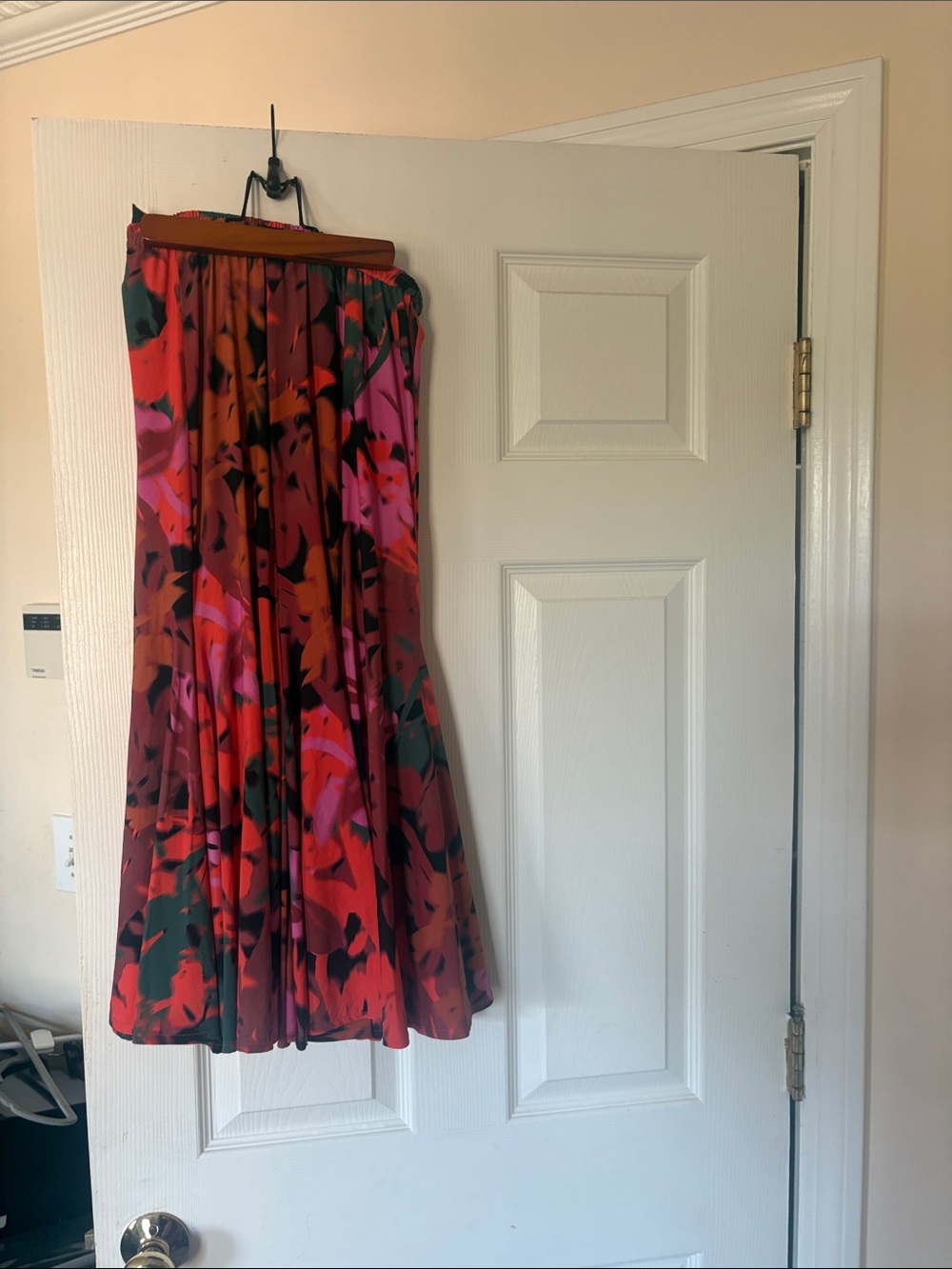 Bold Red & Pink Floral Circle Skirt